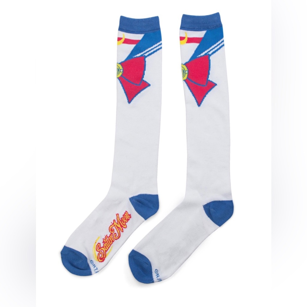 NWT Sailor Moon Knee High Moon Bow Socks